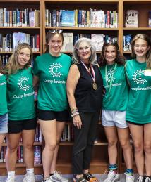 Hinda Miller visiting Camp Invention