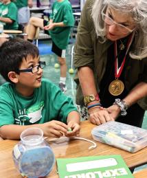 Hinda Miller visiting Camp Invention