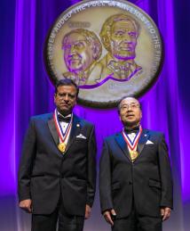 Pushkar Tandon and Ming-Jun Li at the National Inventors Hall of Fame Induction Ceremony