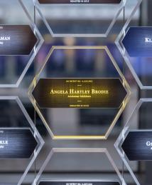 Angela Hartley Brodie display at the National Inventors Hall of Fame Illumination Ceremony