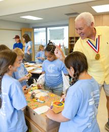 Robert Bryant visiting Camp Invention