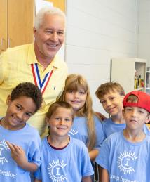 Robert Bryant visiting Camp Invention