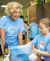 Frances Ligler visiting Camp Invention