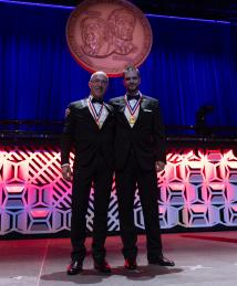 Philippe Horvath and Rodolphe Barrangou at National Inventors Hall of Fame Induction Ceremony