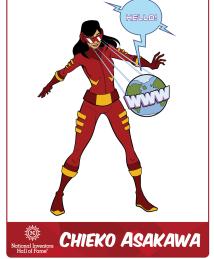 Chieko Asakawa as a superhero