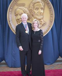 Garrett Brown and wife Ellen Shire at the National Inventors Hall of Fame Induction Ceremony