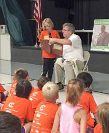 Eric Fossum visiting Camp Invention