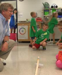 Eric Fossum visiting Camp Invention