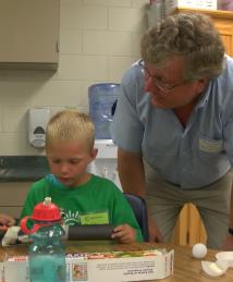 Eric Fossum visiting Camp Invention