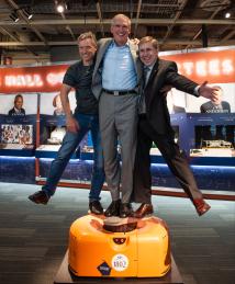 Rafaello D'Andrea with co-inventors Mick Mountz and Peter Wurman at the National Inventors Hall of Fame Illumination Ceremony