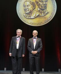 Shankar Balasubramanian and David Klenerman at the National Inventors Hall of Fame Induction Ceremony