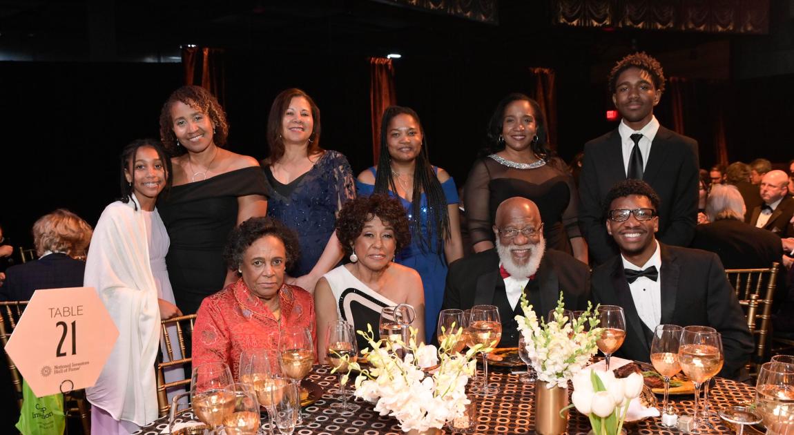 A table of Induction Ceremony attendees