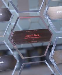 John Baer display at the National Inventors Hall of Fame Illumination Ceremony