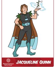 Jacqueline Quinn as a superhero